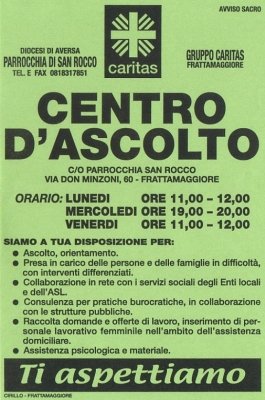 Il Centro di Ascolto della Caritas Parrocchiale